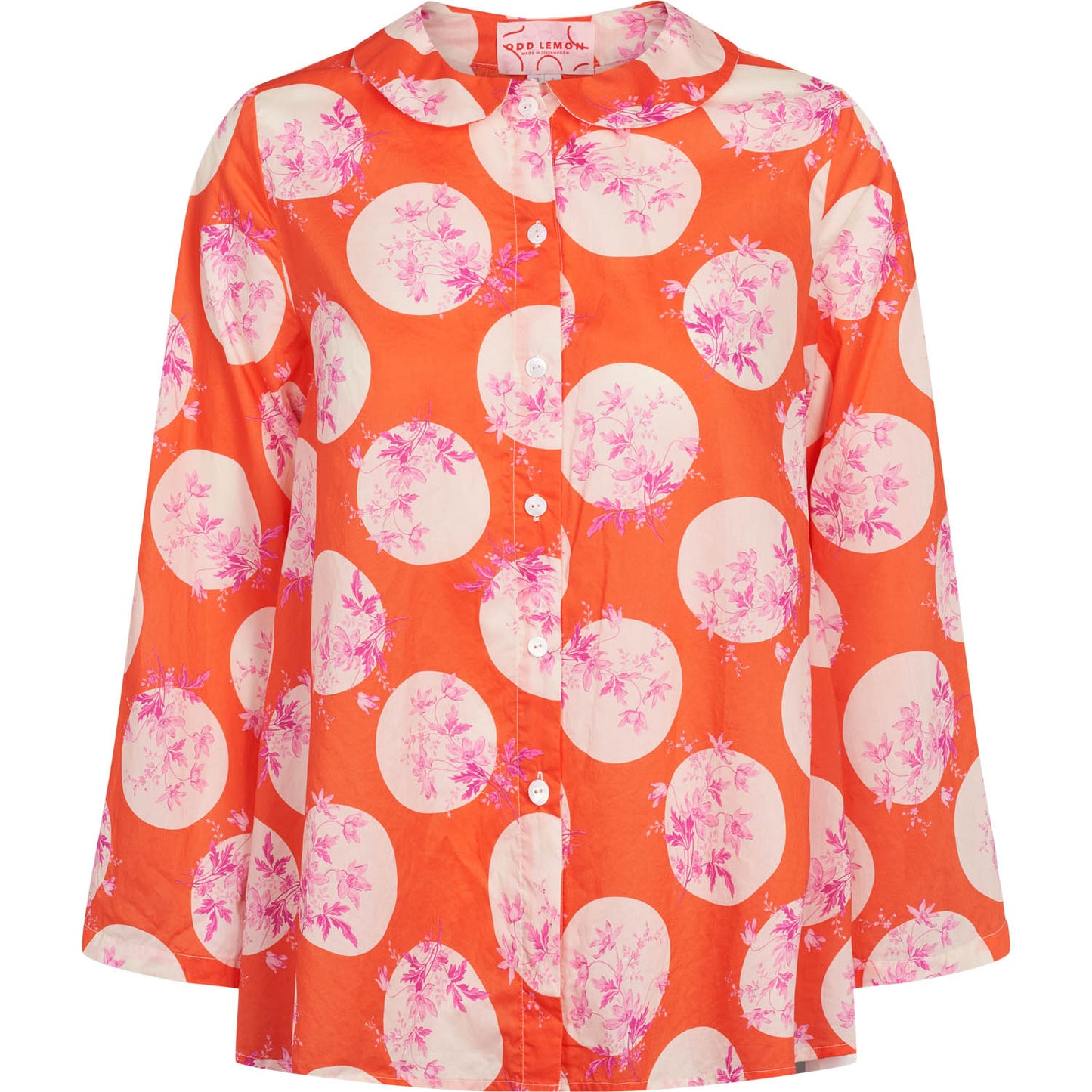 Pj Shirt - Orange Flower Moons