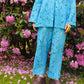 Prysselius Lace Pants - Azure Blue