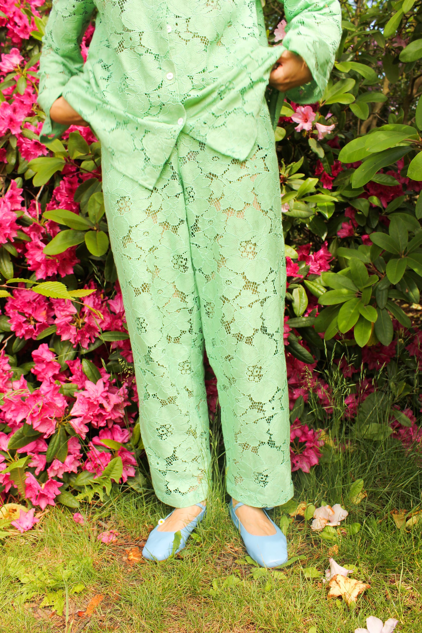 Prysselius Lace Pants - Pistachio