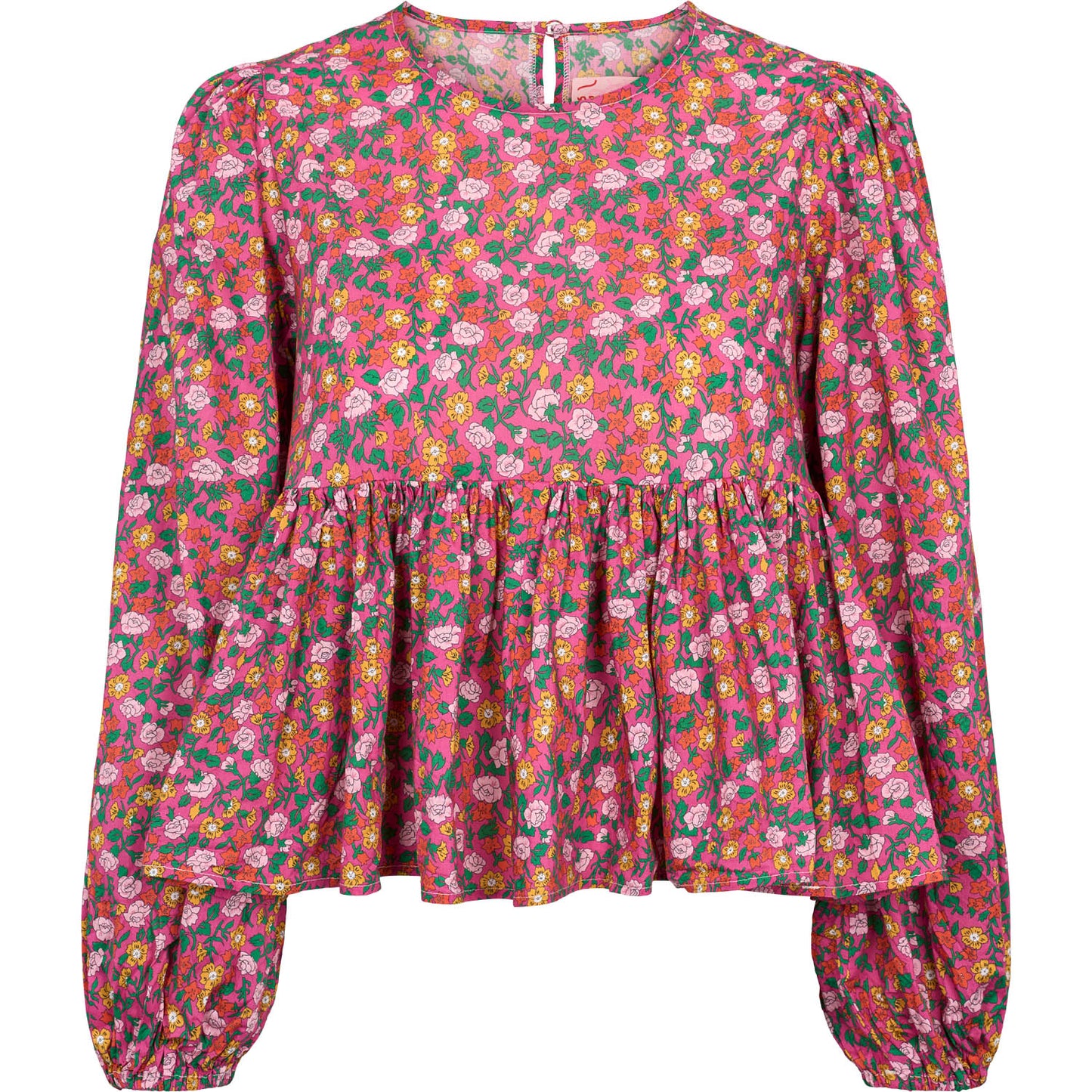 Bubble Top Long Sleeves - Pink Meadow