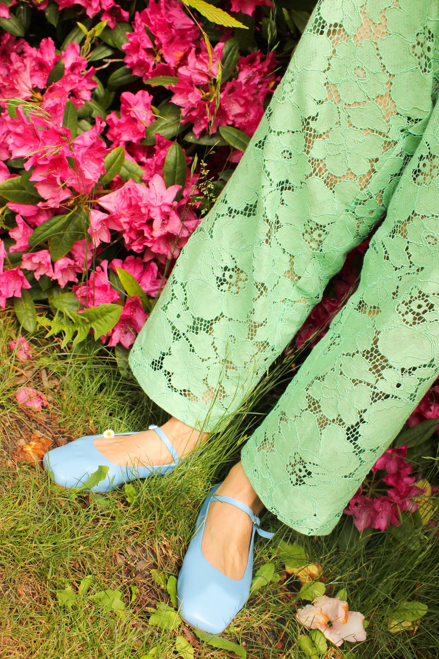 Prysselius Lace Pants - Pistachio