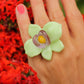 ODD LEMON x VIVIAN ALARCÓN Glas Ring - Minty Orchid