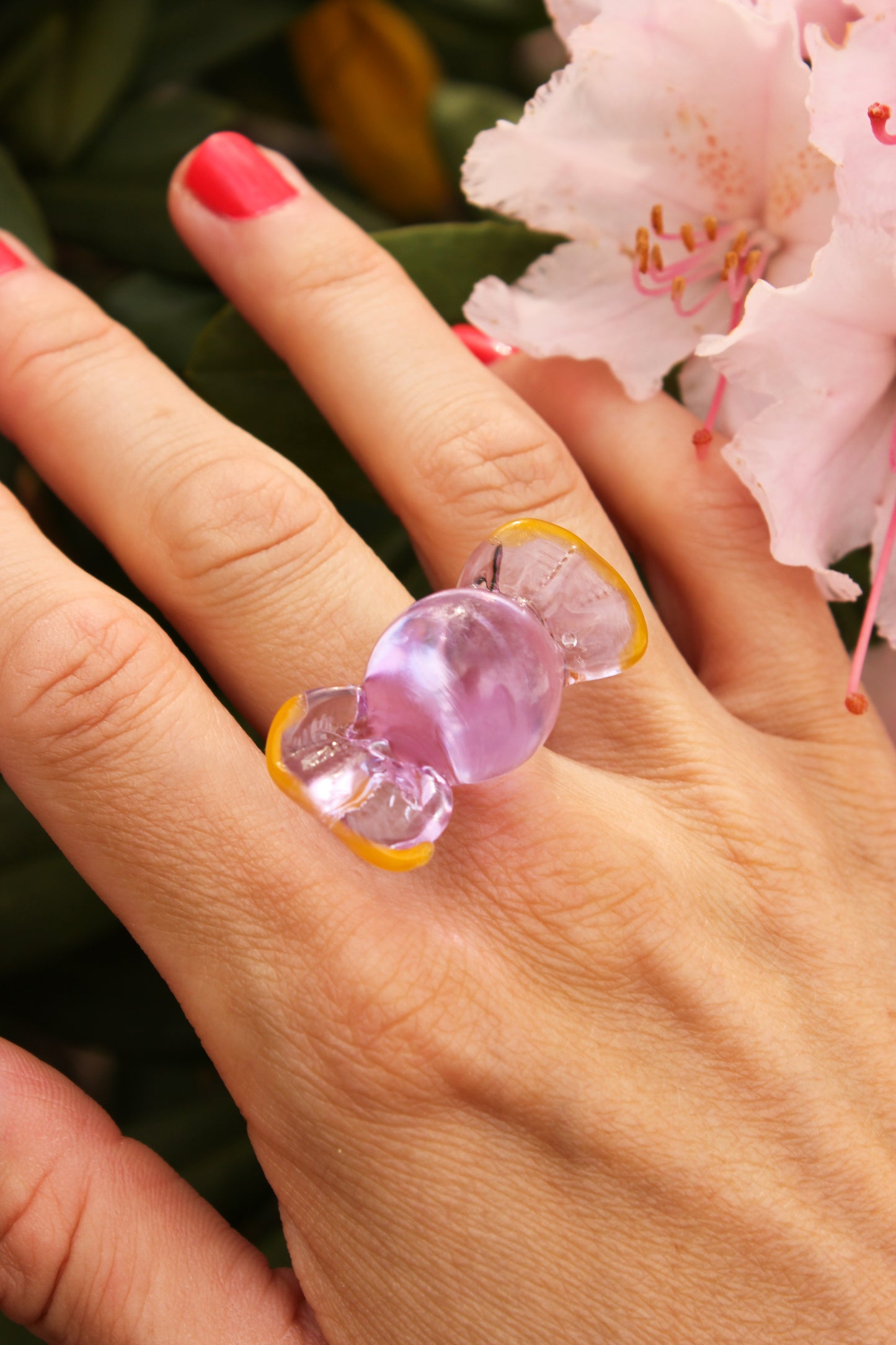 ODD LEMON x VIVIAN ALARCÓN Glass Ring- Delicate Lilac