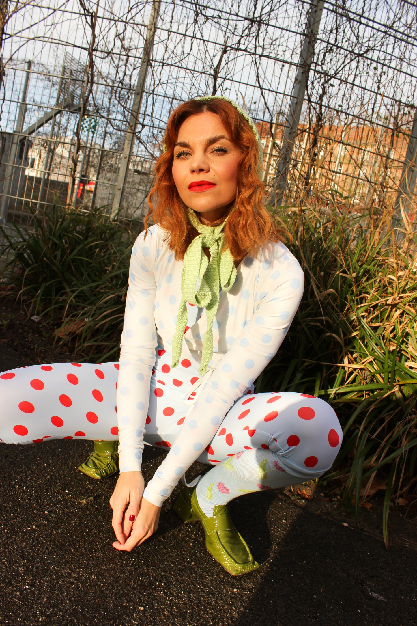 Funsie Onesie - Lipstick Dots