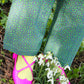 Pj Pants - Tiny Flower Field Green