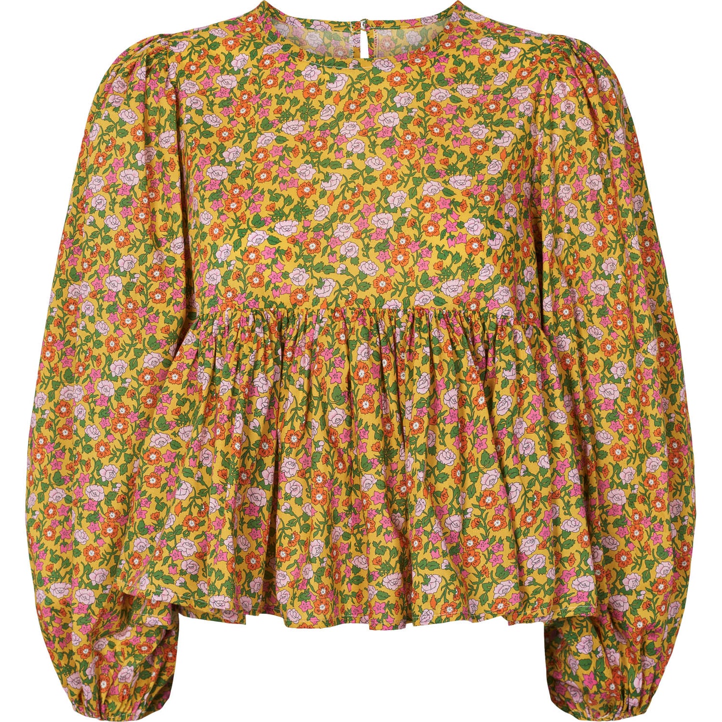 Bubble Top Long Sleeves - Yellow Meadow ready to ship