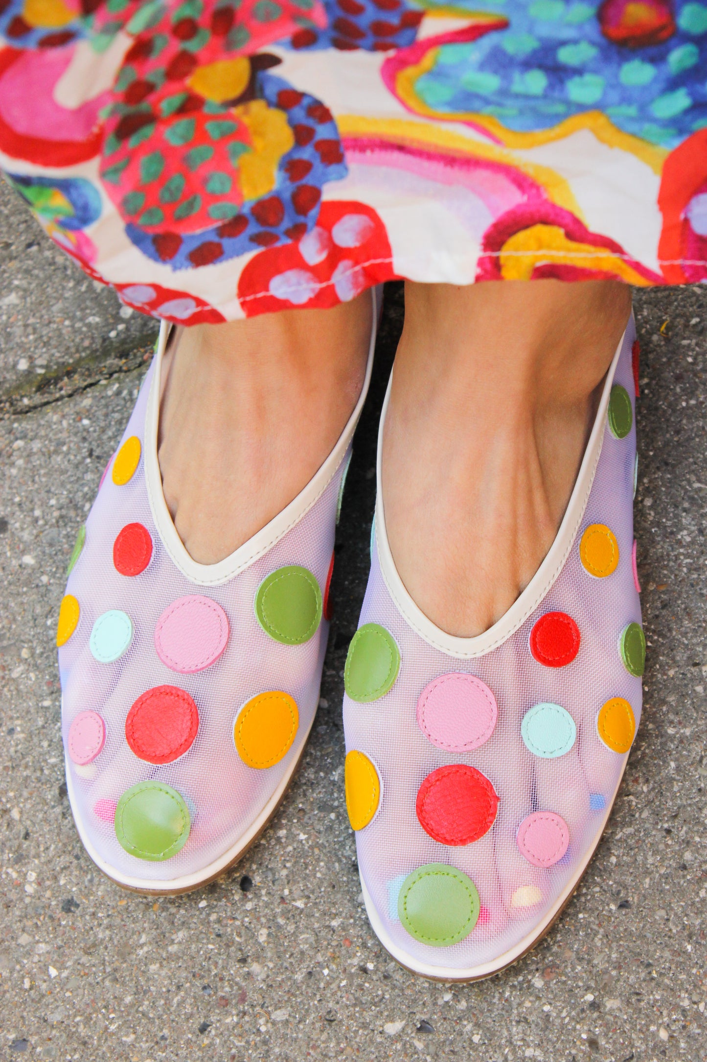 Odd Lemon x Pitta Ballet Flats - Rainbow Dots