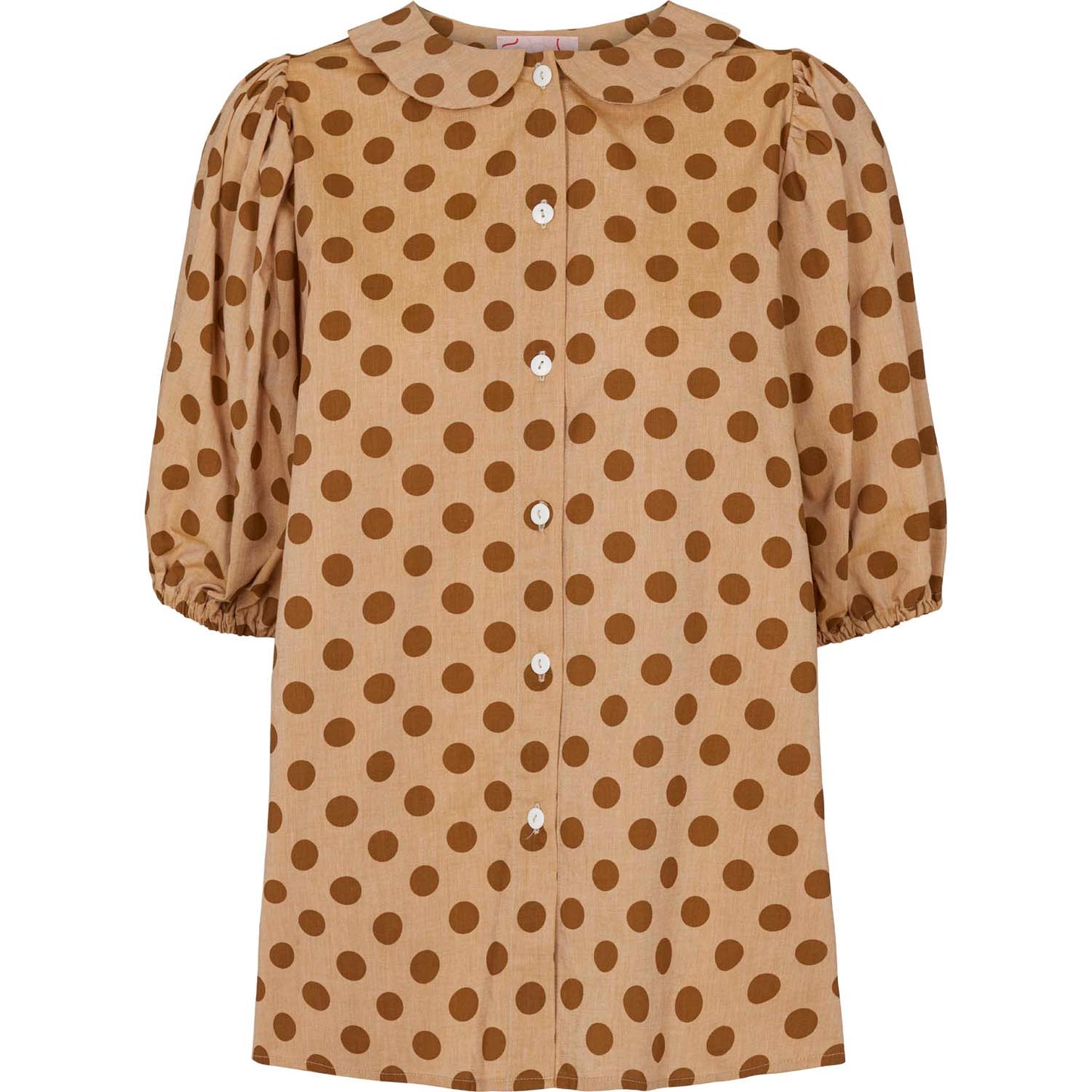 Pj Puff Shirt - Cappucino Dots