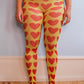 Fab Legs printed tights - Sweethearts Yellow