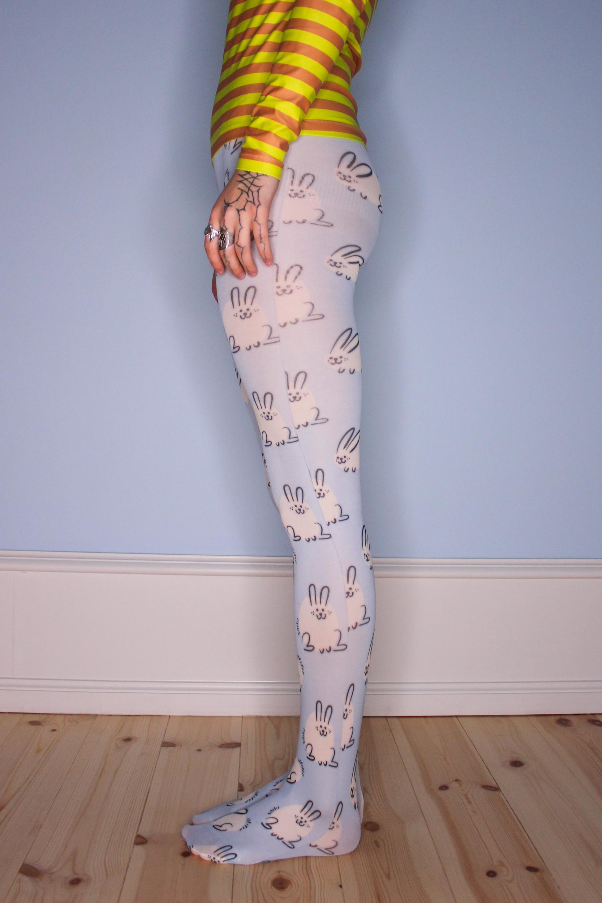 Fab Legs printed tights - Chubby Rabbits – OddLemon