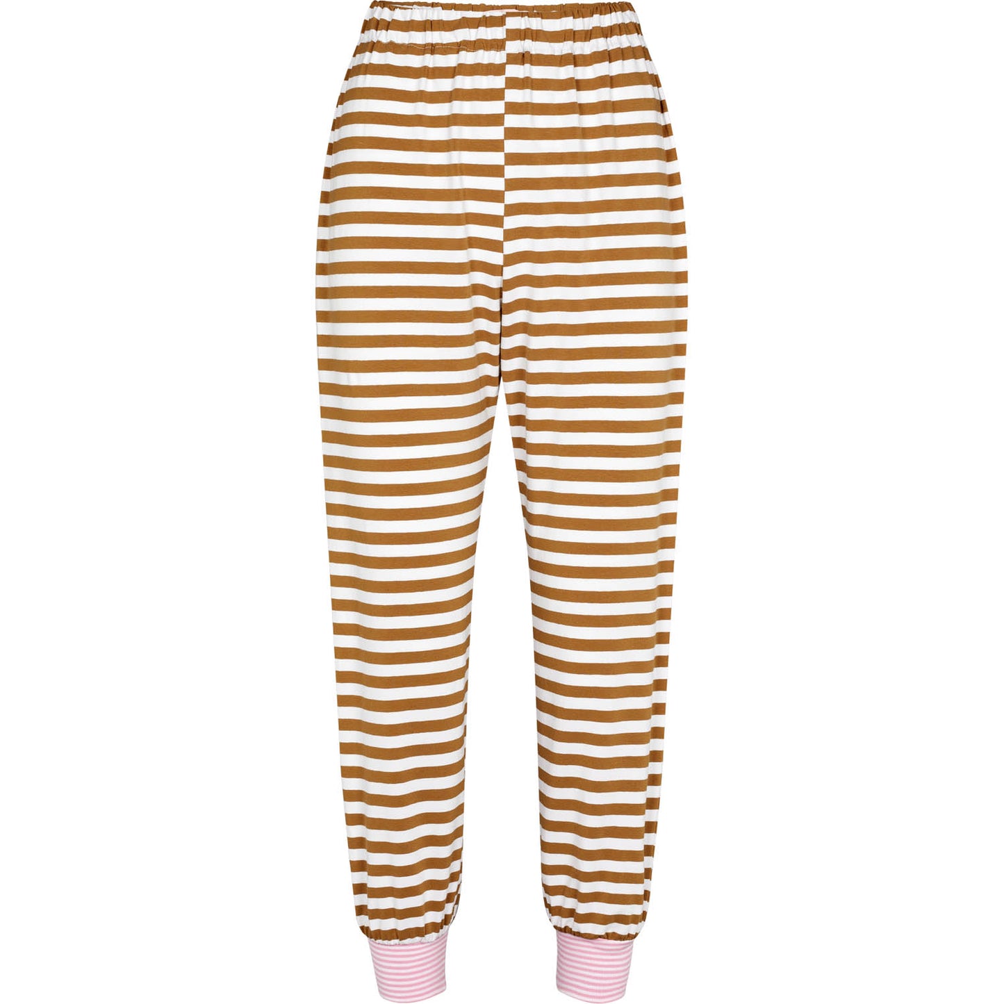 Tommy Slumber Pants - Caramel stripes and pink